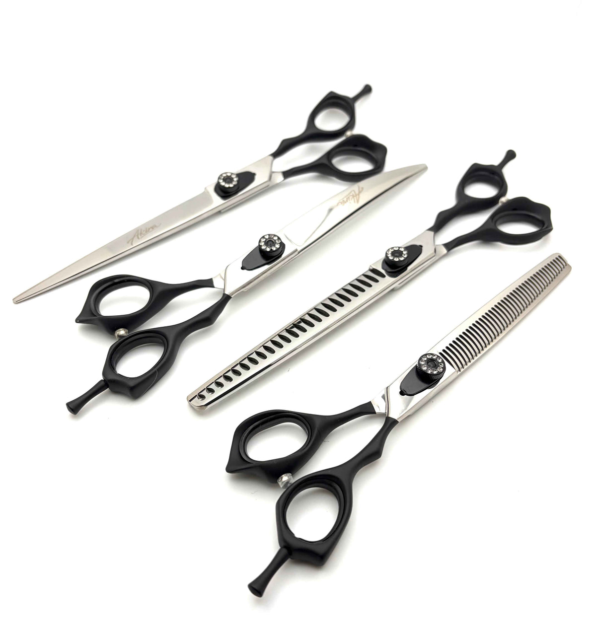 Akira Hana Black Dog Grooming Scissor Set - Right Handed