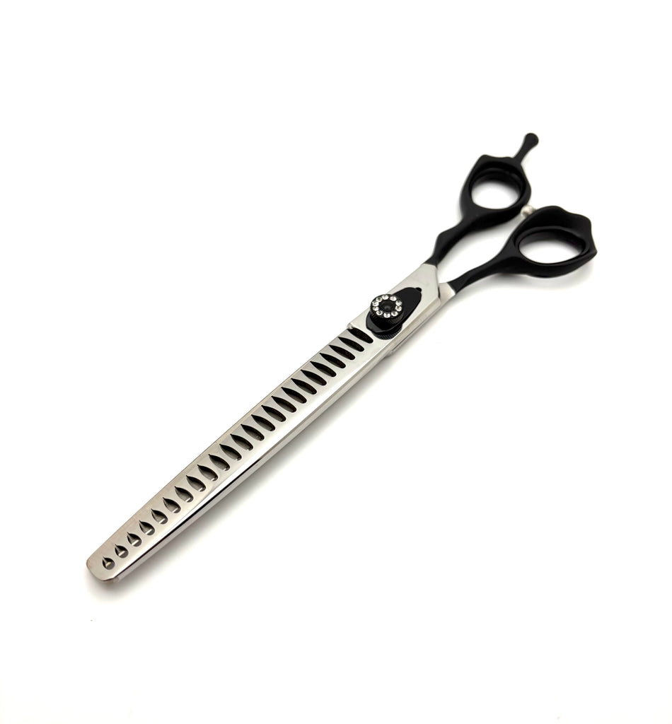 Akira Hana Black 7.5" Chunker 24T Dog Grooming Scissors - Right Handed
