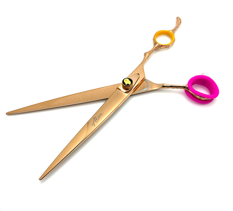 Akira Gold 7.5" Straight with Serrated Edge - Right Handed