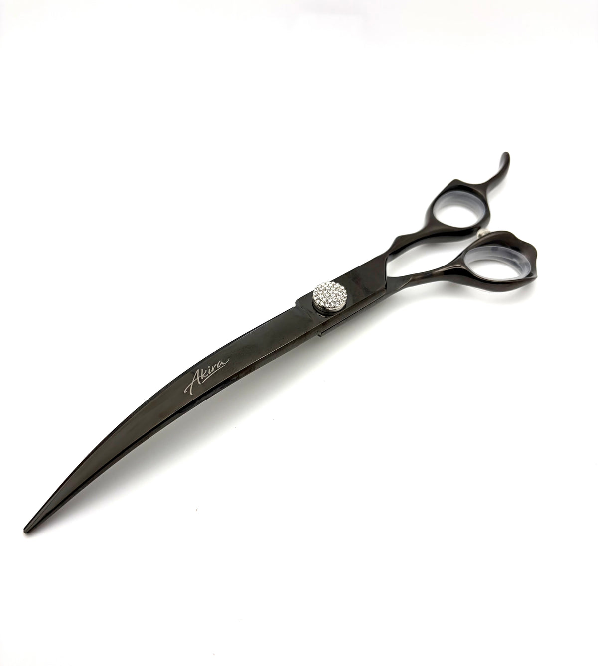 Akira Dark Knight Curved Dog Grooming Scissors 8" - Right Handed - Yorkshire Sharpening