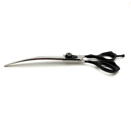 Akira Hana Black Curved Dog Grooming Scissors 7.5" - Right Handed - Yorkshire Sharpening