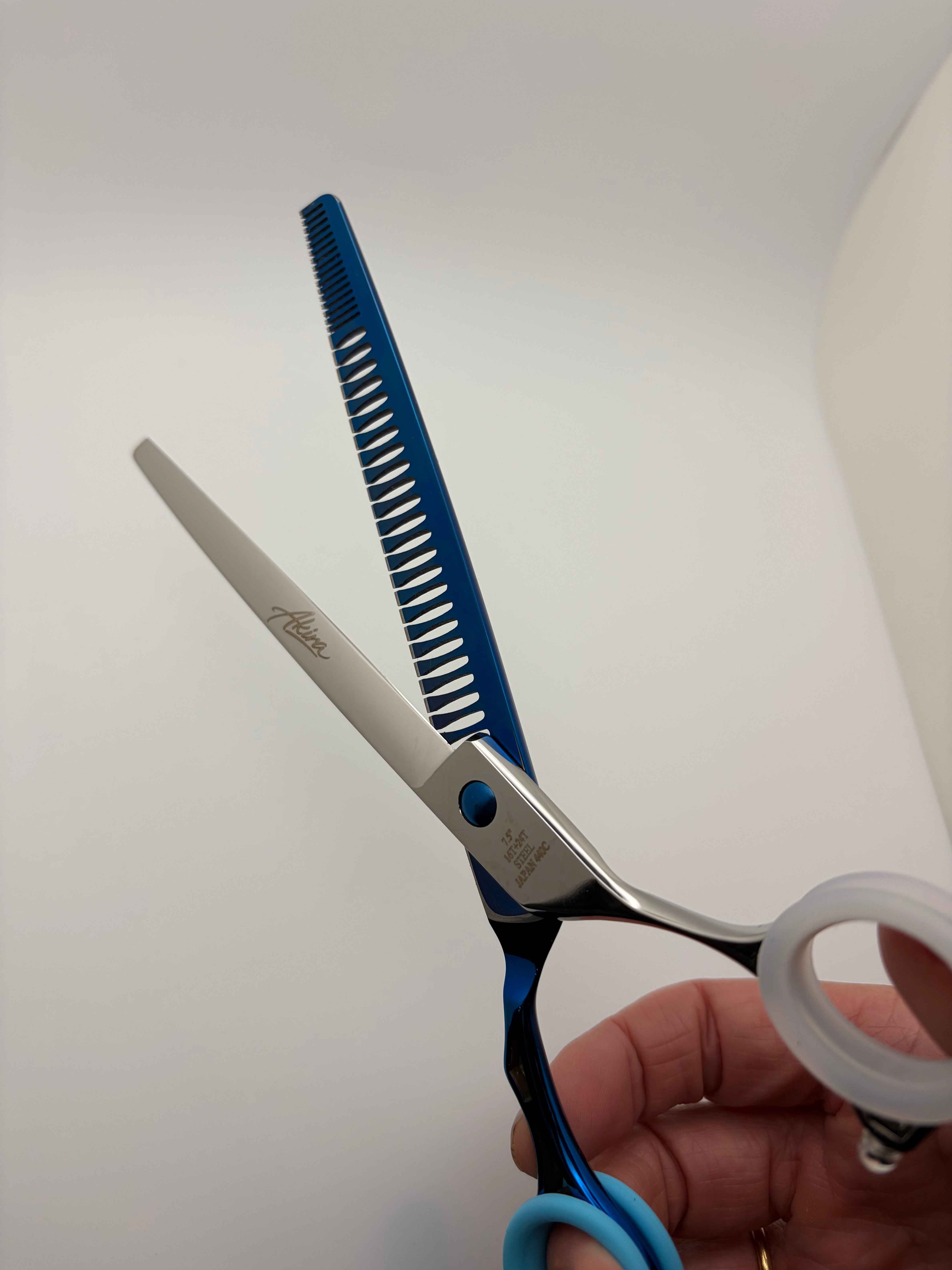 Akira Dual Chunker/Thinner Dog Grooming Scissors 7.5" - Right Handed
