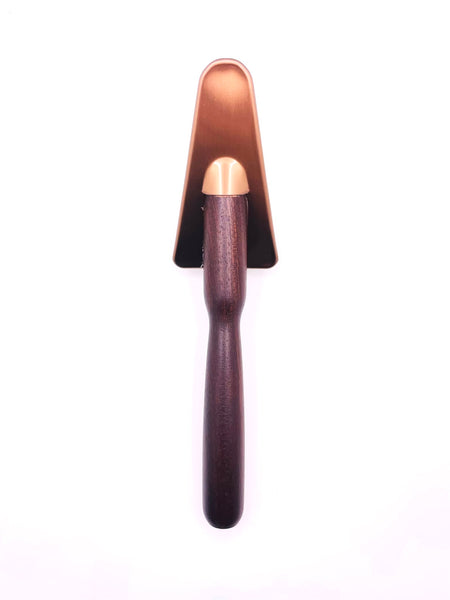 Akira Copper Collection Triangular Slicker Brush wooden handle and copper brush head