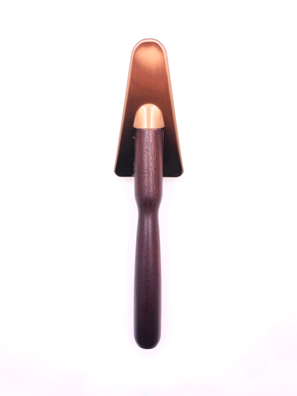 Akira Copper Collection Triangular Slicker Brush wooden handle and copper brush head