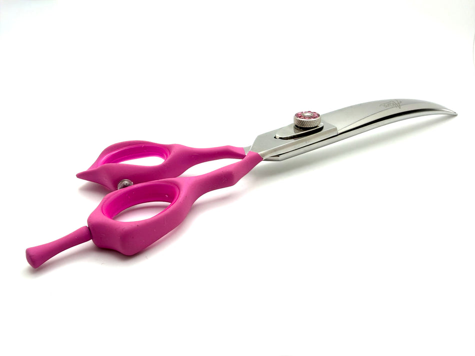 Akira Hana Pink 8" Curved Scissors - Right Handed