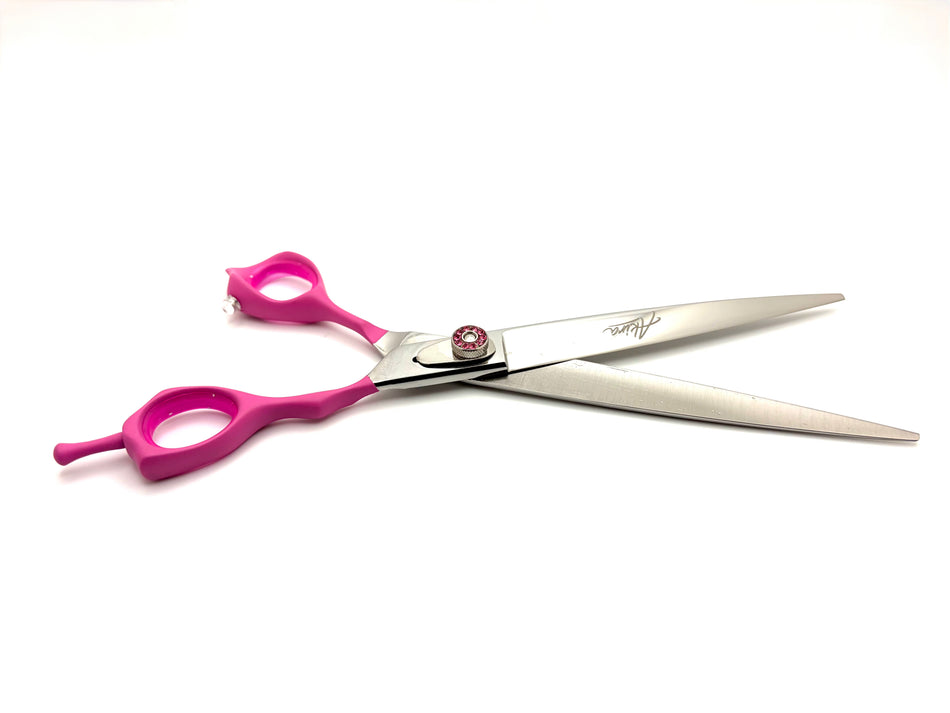 Akira Hana Pink 8" Straight Scissors - Right Handed