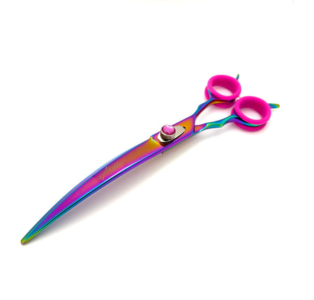 Akira Rainbow Dog Grooming Scissor Set 7.5" - Right Handed - Yorkshire Sharpening