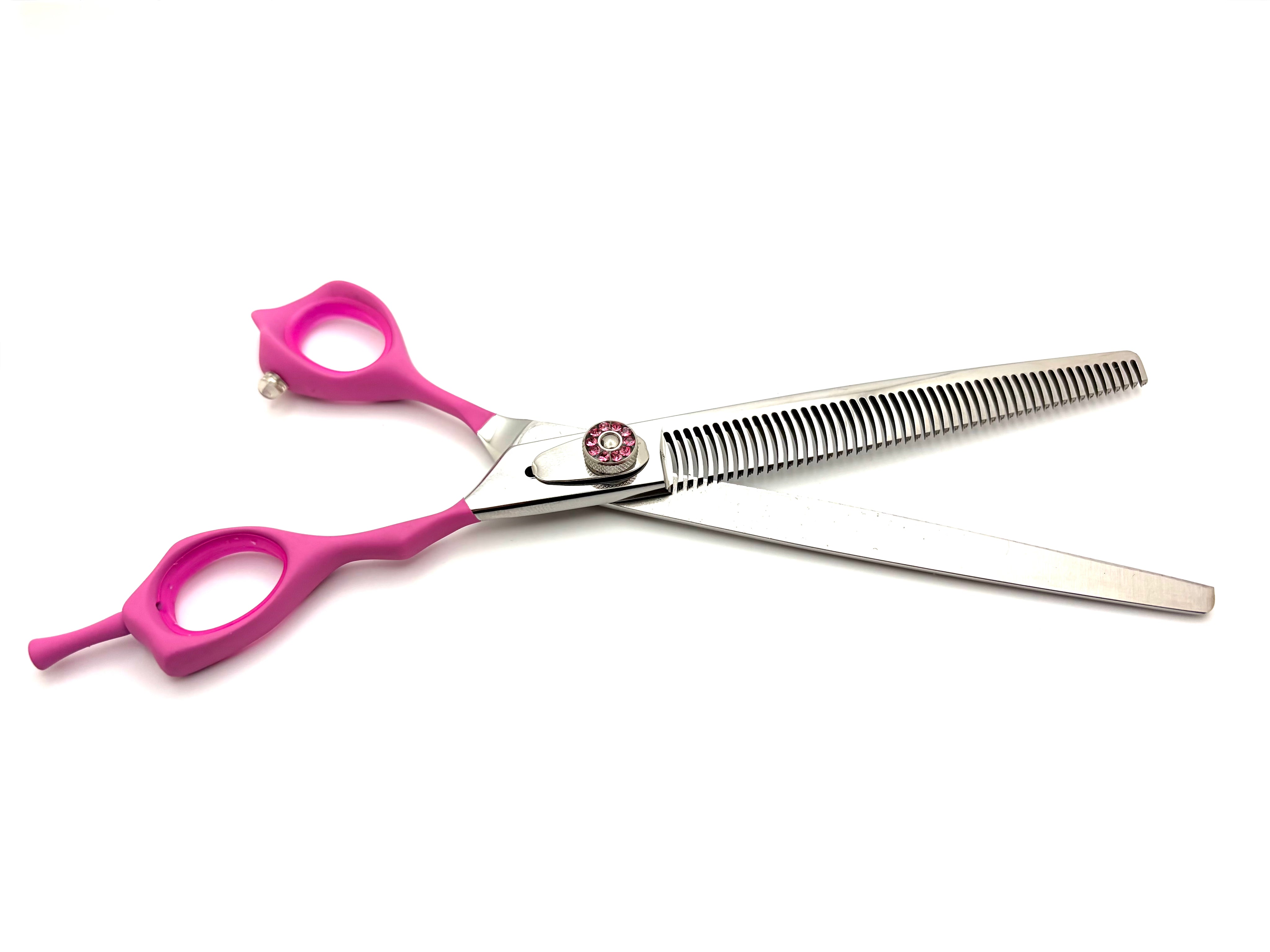 Akira Hana Pink Thinner Dog Grooming Scissors 7.5" (50T) - Right Handed - Yorkshire Sharpening