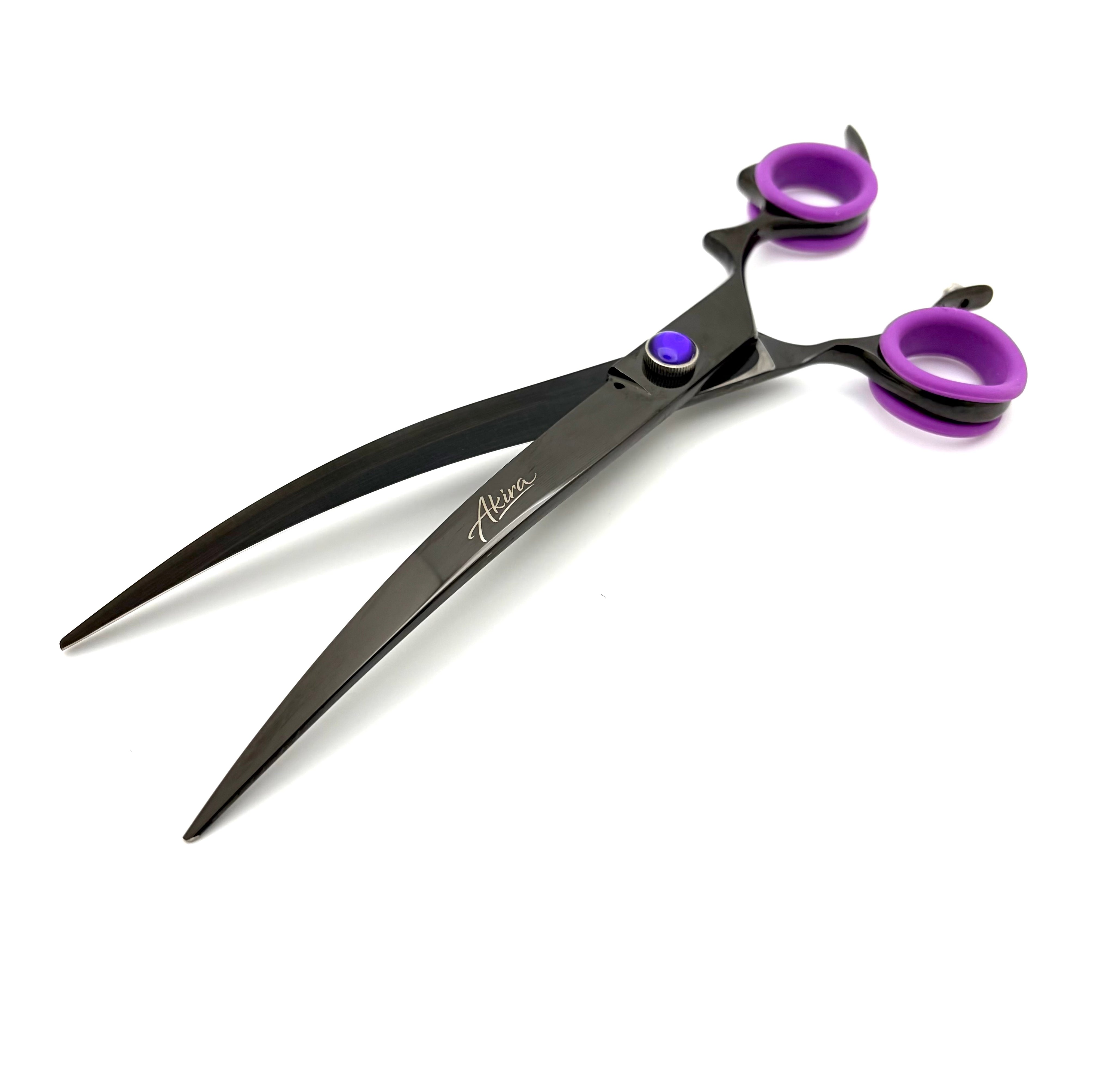 Akira Phantom Curved Dog Grooming Scissors 8" - Right Handed - Yorkshire Sharpening