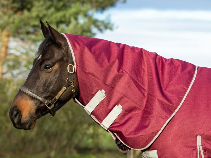 200g Turnout Rug Neck Cover - Burgundy