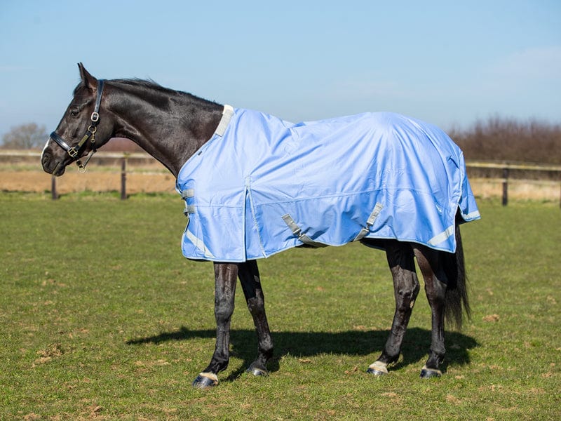 100g Detachable Neck Turnout Rug - Cornflower
